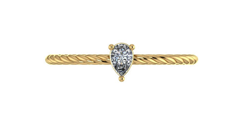 Pear Twist Diamond Ring