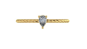 Pear Twist Diamond Ring